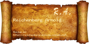 Reichenberg Arnold névjegykártya