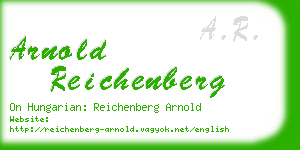 arnold reichenberg business card